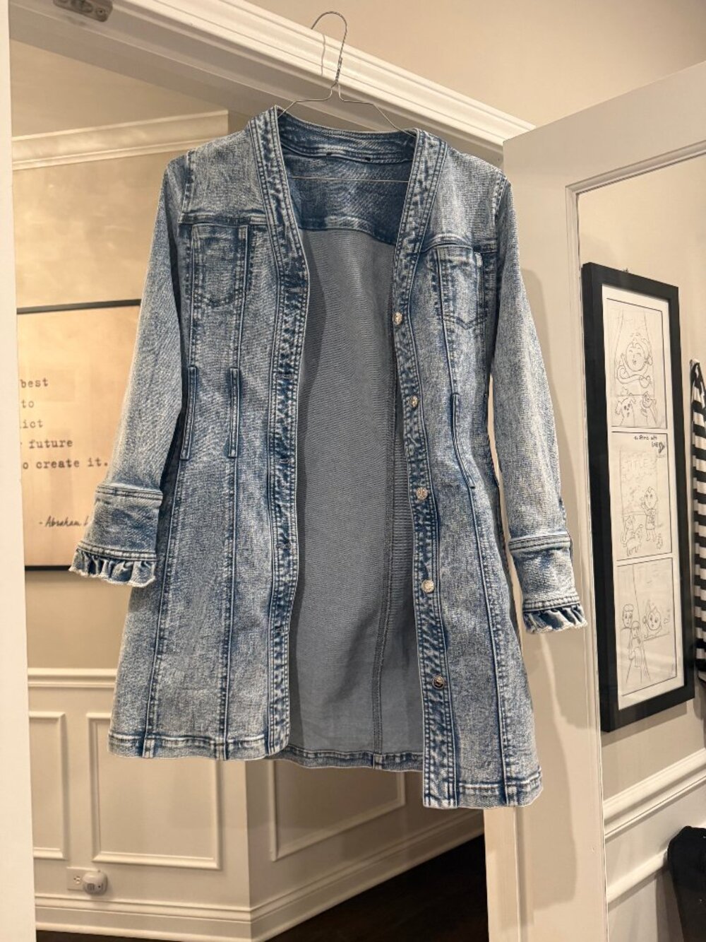 C Wonder By Christian Siriano Denim Shirt Jacket - Size Small